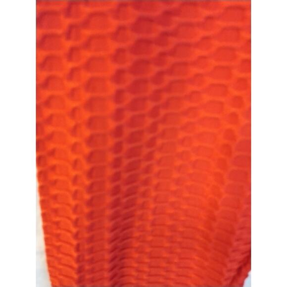 Unbranded Red Waffle Skinny Leggings Size XL Scrunch Butt Squat Proof - Picture 5 of 7